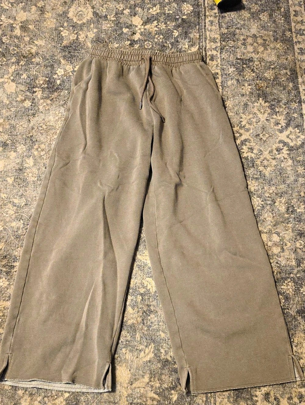 PINK Wide Leg Lounge Pants in Brown